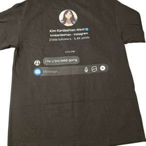 Eem Triplin Kim K Tshirt Size L Black NWOT